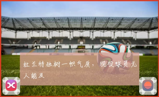 杜兰特独树一帜气质，现役球员无人能及