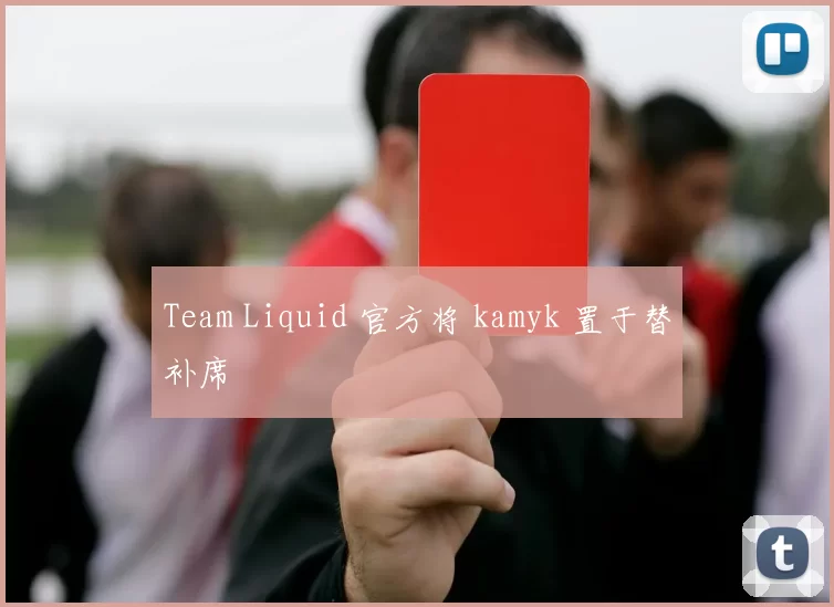 Team Liquid 官方将 kamyk 置于替补席