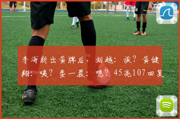 李海新出黄牌后，刘越：诶？黄健翔：咦？娄一晨：嗯？45亮107回复