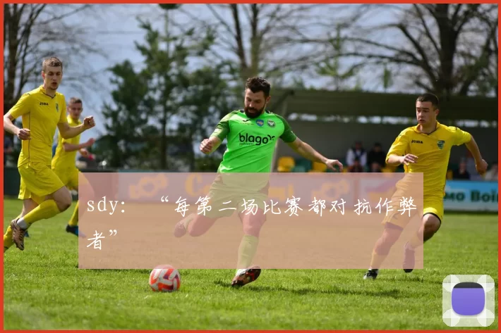 sdy： “每第二场比赛都对抗作弊者”